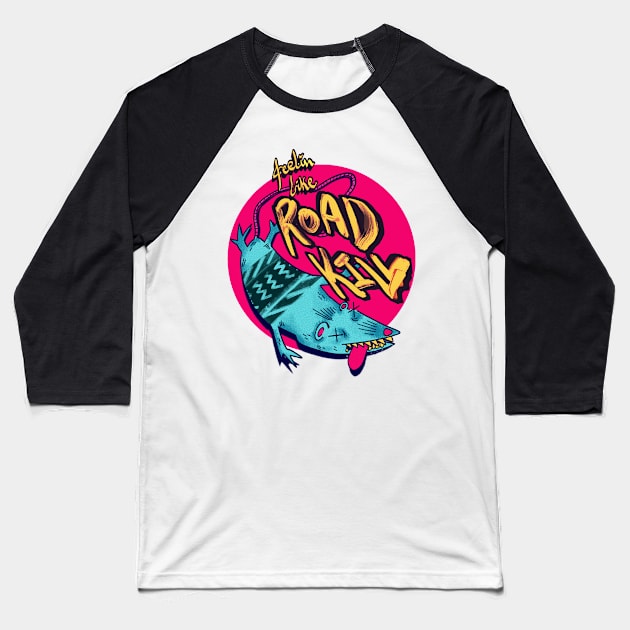 Road-Kill Baseball T-Shirt by ReidroArt